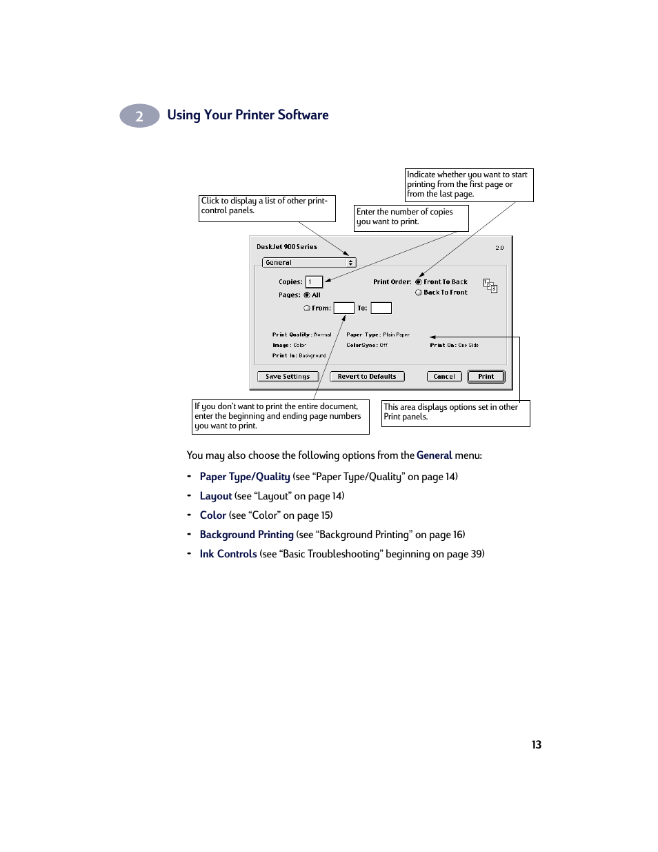 Using your printer software | HP Deskjet 970cxi Printer User Manual | Page 20 / 74