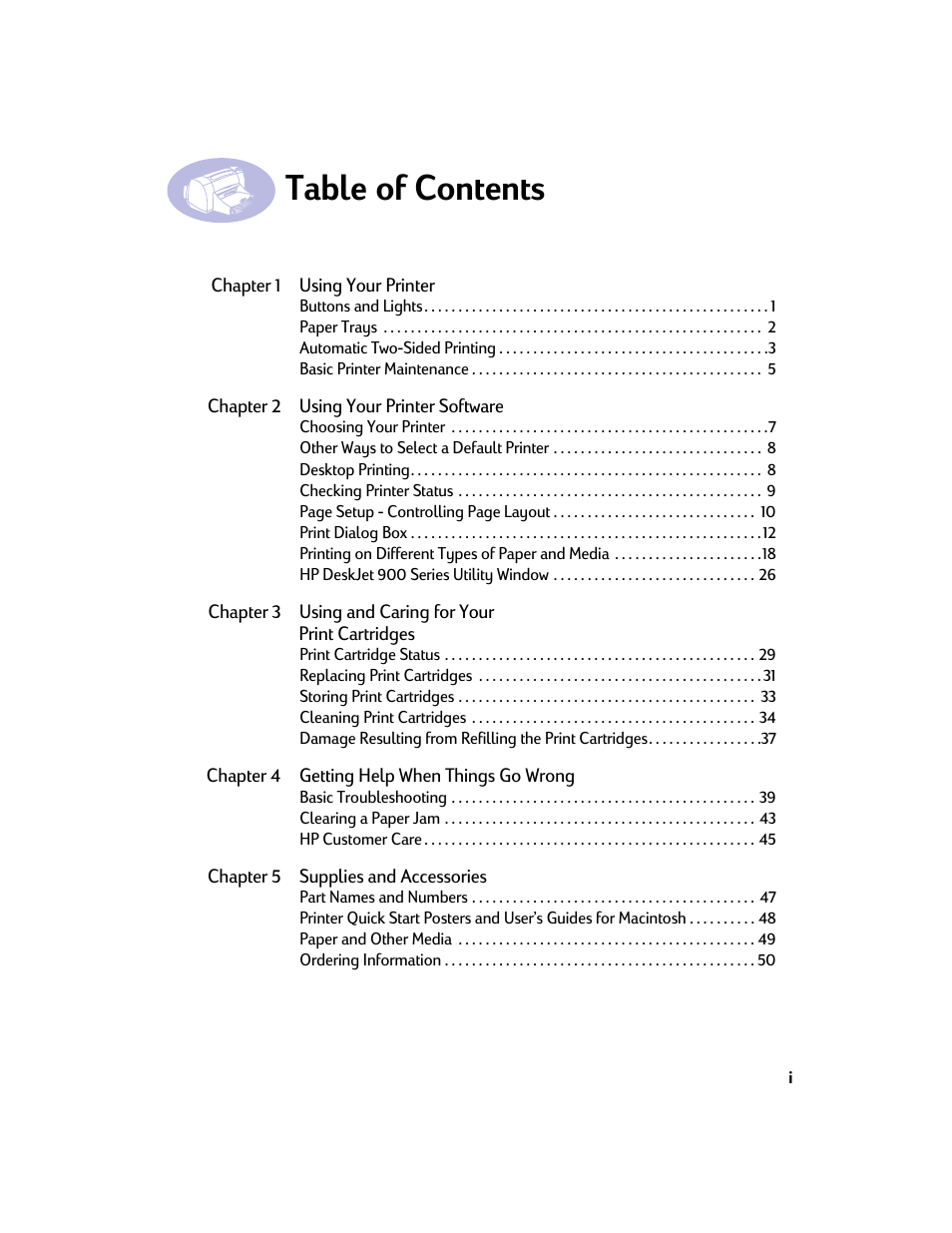 HP Deskjet 970cxi Printer User Manual | Page 4 / 74
