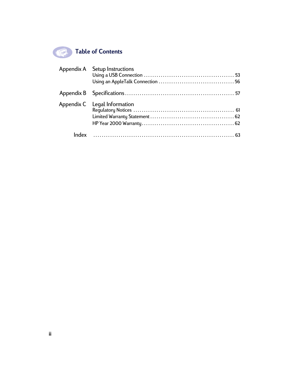 HP Deskjet 970cxi Printer User Manual | Page 5 / 74