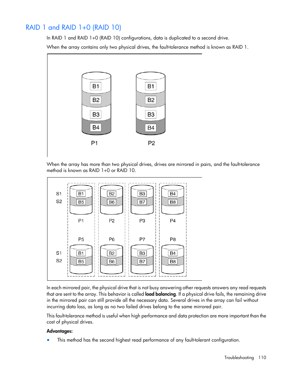 Raid 1 and raid 1+0 (raid 10) | HP Smart Storage Administrator User Manual | Page 110 / 127