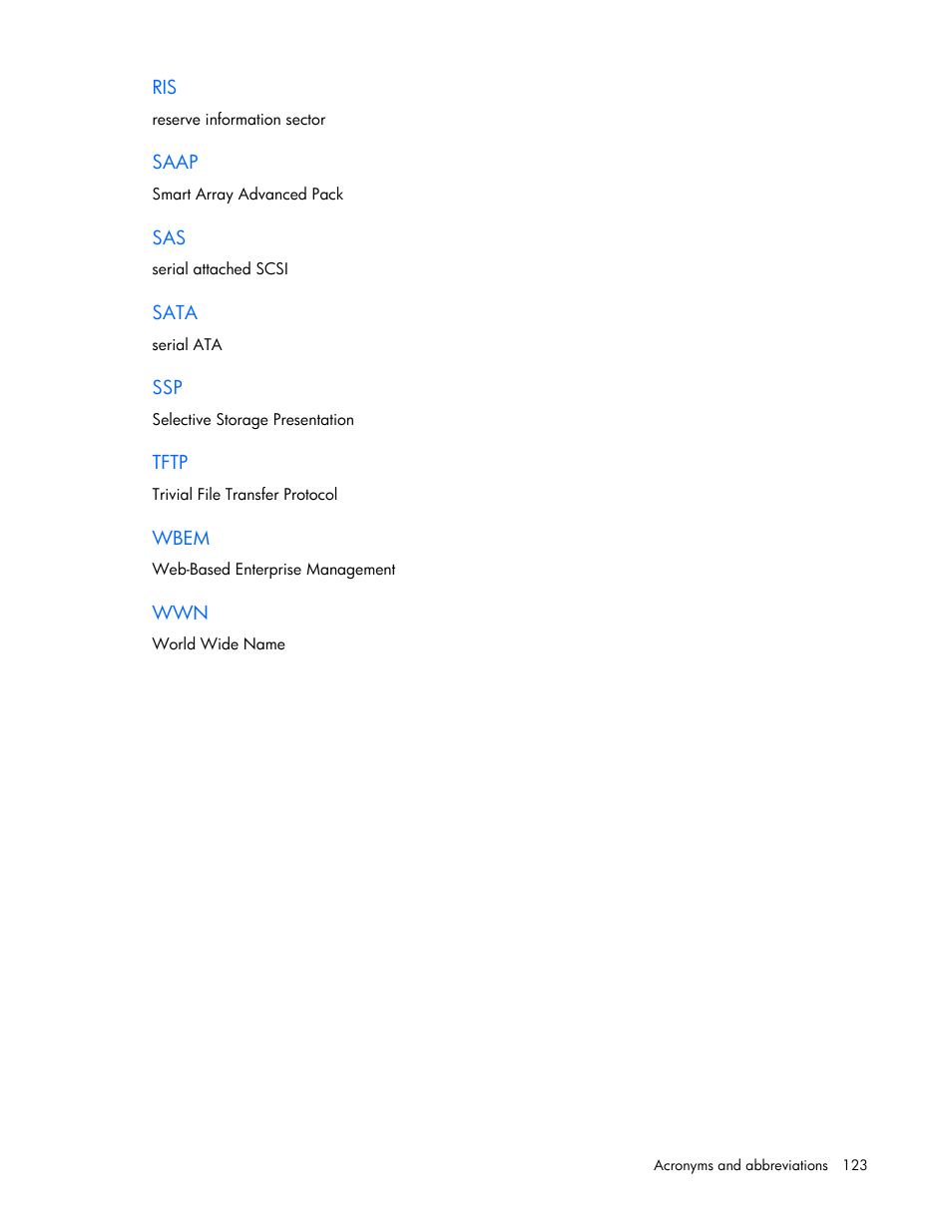 HP Smart Storage Administrator User Manual | Page 123 / 127