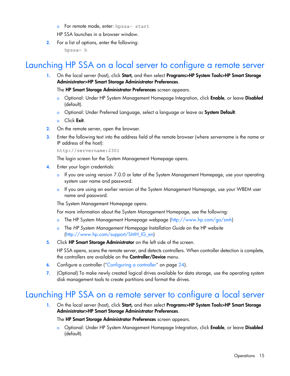 HP Smart Storage Administrator User Manual | Page 15 / 127