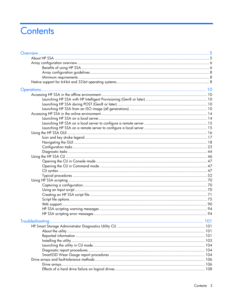 HP Smart Storage Administrator User Manual | Page 3 / 127