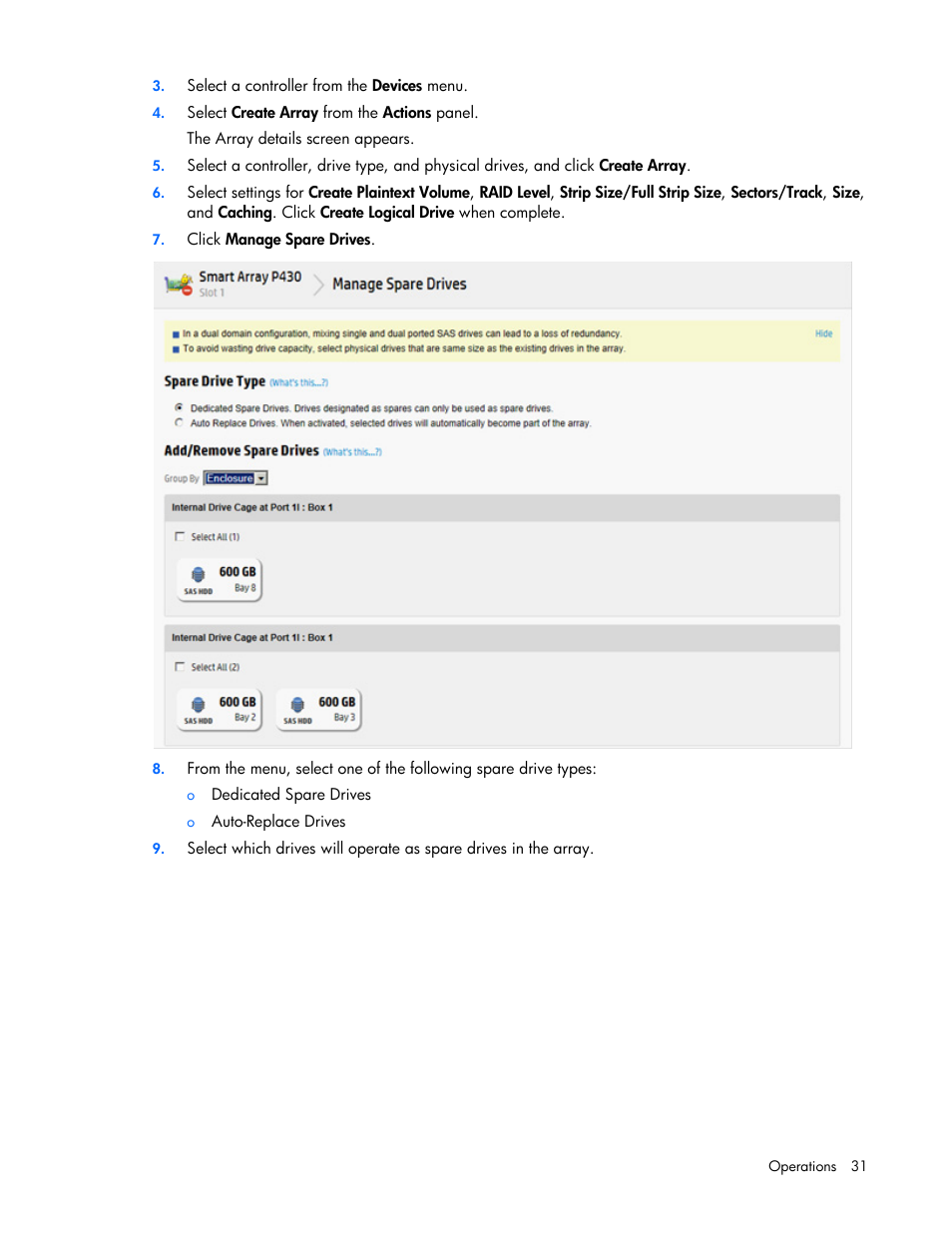 HP Smart Storage Administrator User Manual | Page 31 / 127