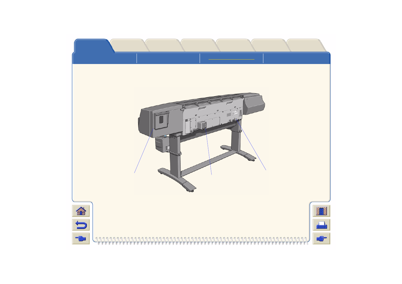 Rear view | HP DesignJet 500 User Manual | Page 15 / 268