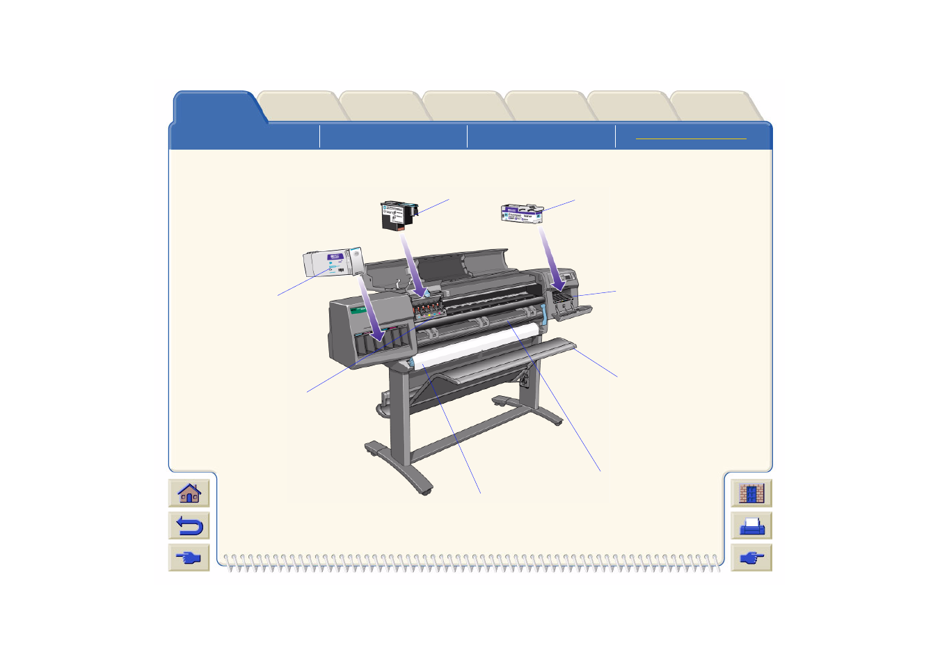 Printer with bin assembly | HP DesignJet 500 User Manual | Page 16 / 268