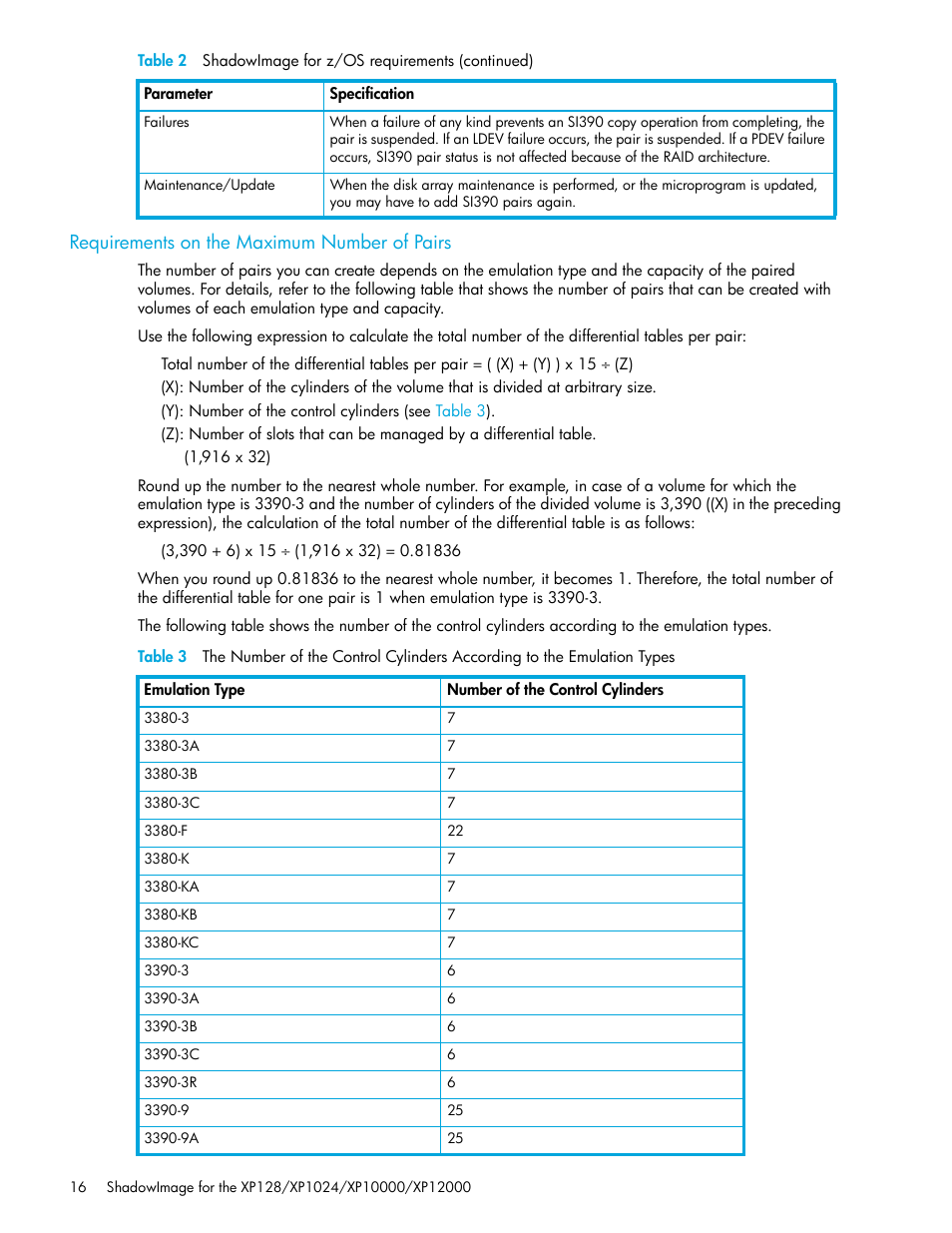 Requirements on the maximum number of pairs | HP StorageWorks XP Remote Web Console Software User Manual | Page 16 / 130