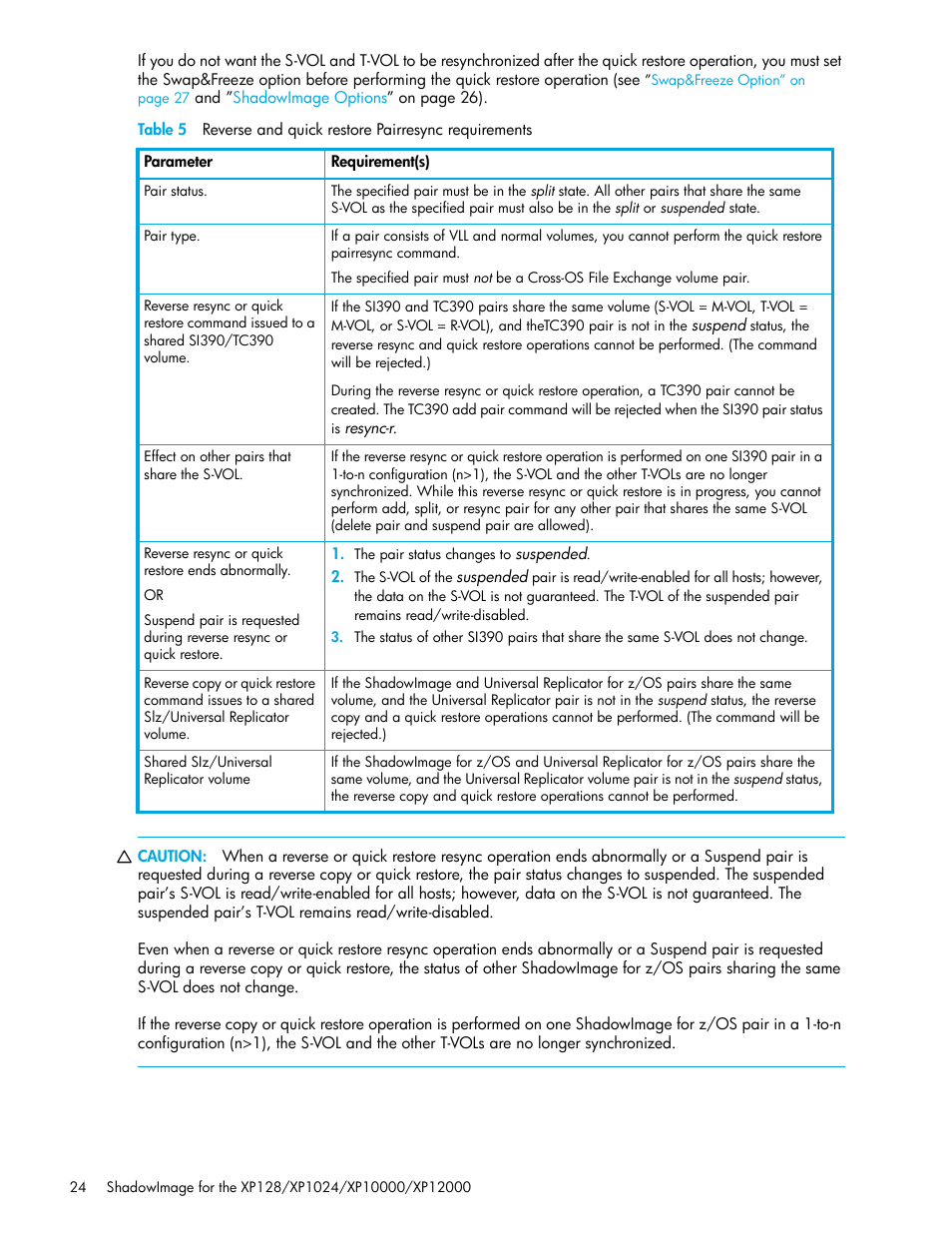 Table 5 | HP StorageWorks XP Remote Web Console Software User Manual | Page 24 / 130