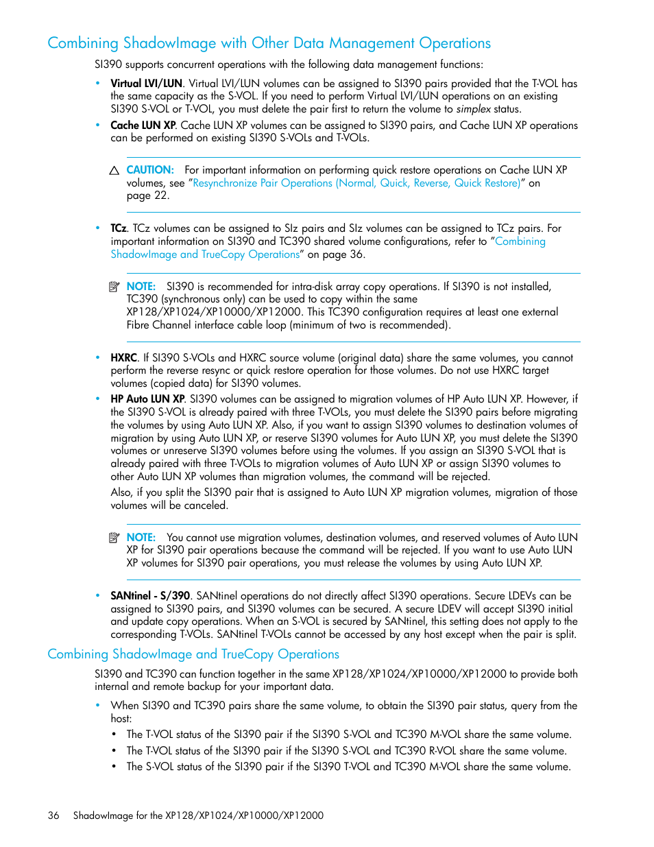 Combining shadowimage and truecopy operations, N in, Combining shadowimage and truecopy | Operations | HP StorageWorks XP Remote Web Console Software User Manual | Page 36 / 130