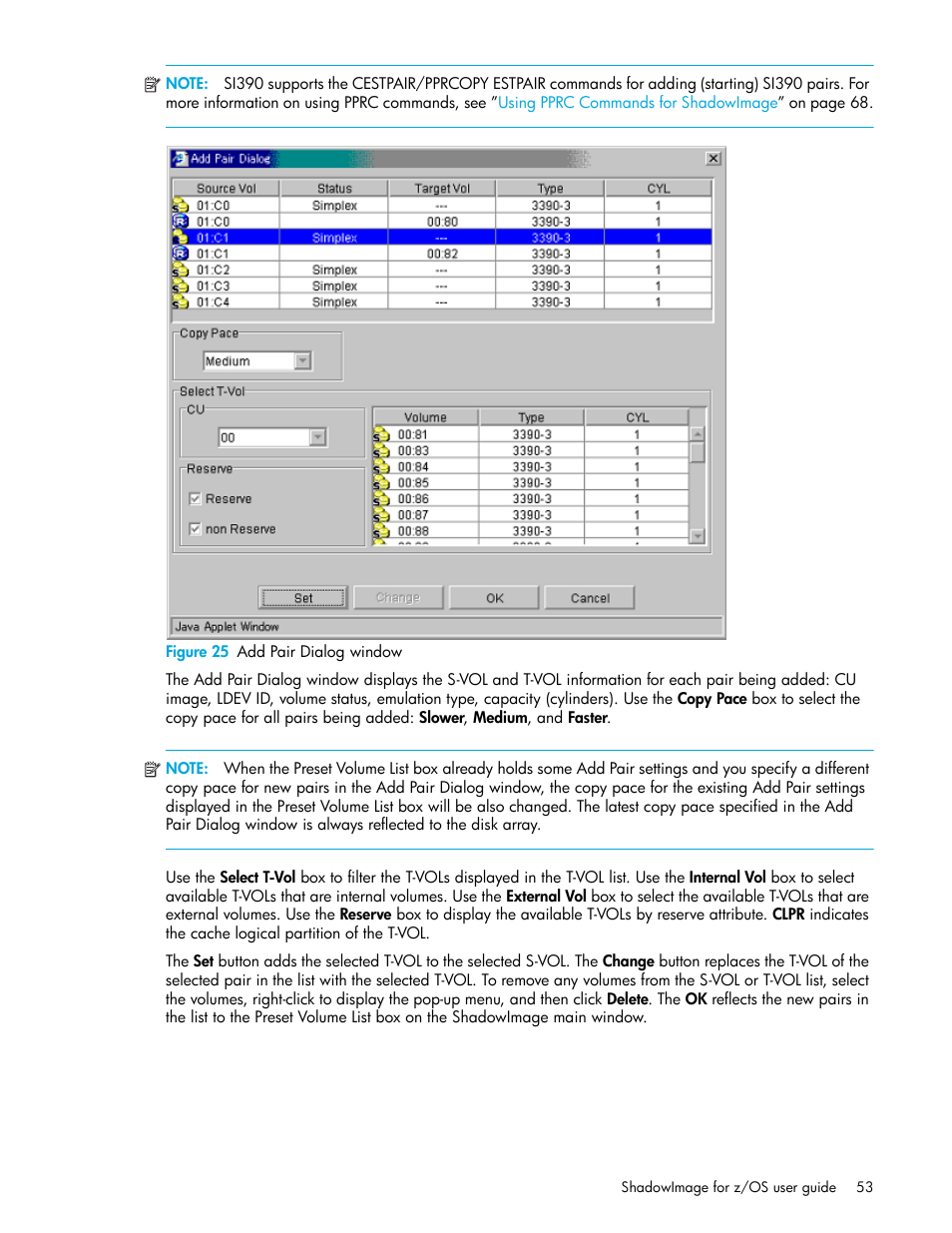 Figure 25 add pair dialog window, 25 add pair dialog window | HP StorageWorks XP Remote Web Console Software User Manual | Page 53 / 130