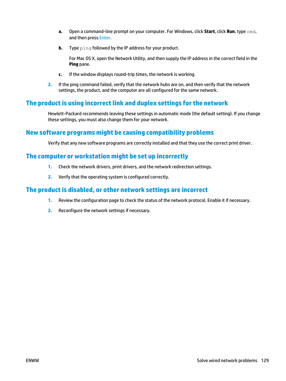 HP Color LaserJet Enterprise M855 Printer series User Manual | Page 137 / 144