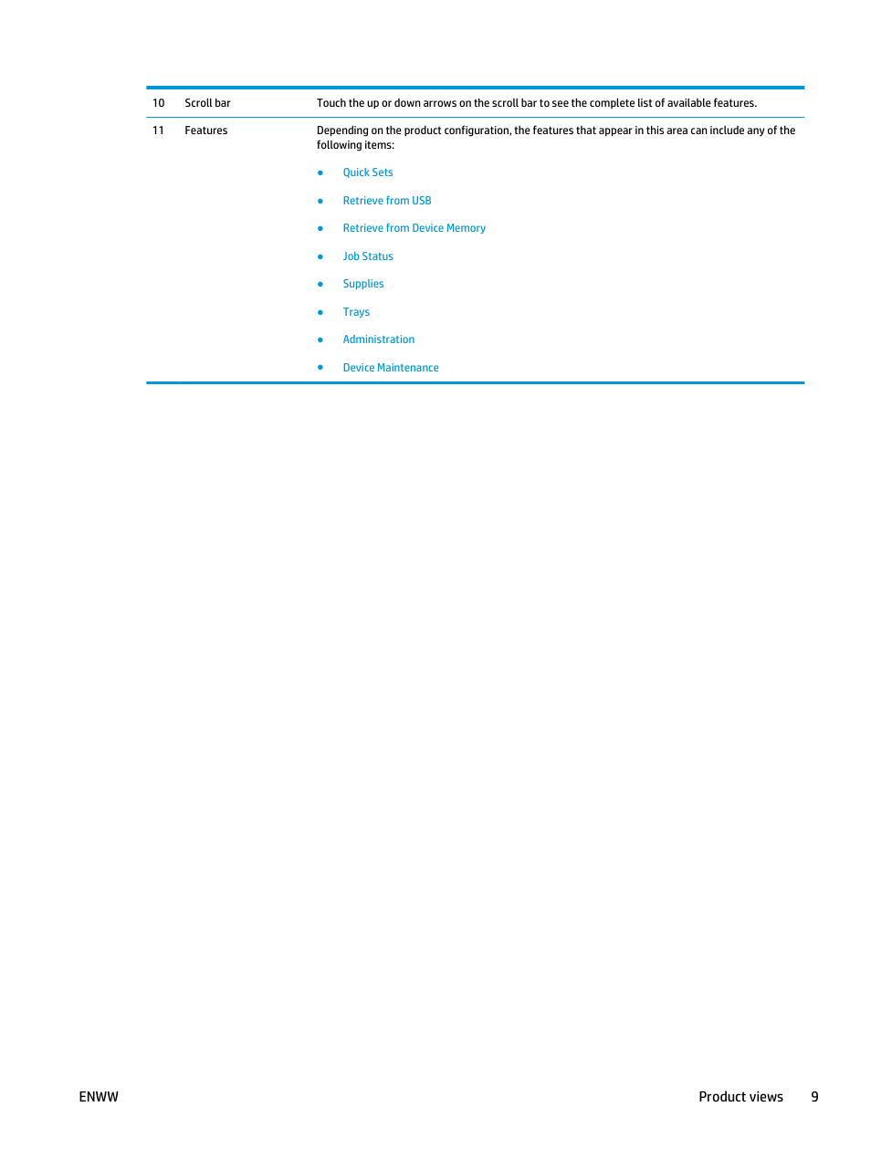 Enww product views 9 | HP Color LaserJet Enterprise M855 Printer series User Manual | Page 17 / 144