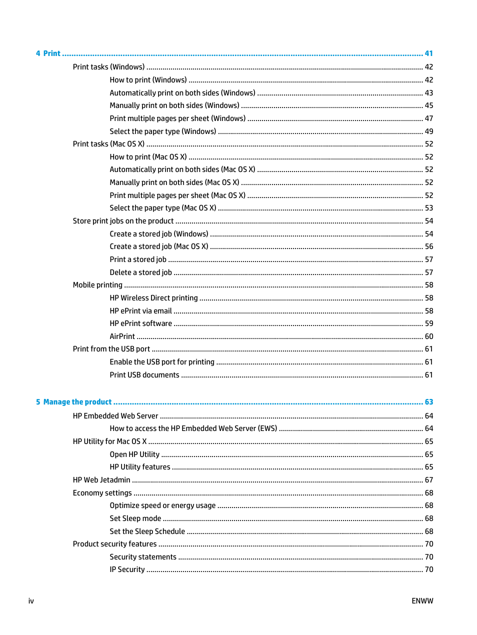 HP Color LaserJet Enterprise M855 Printer series User Manual | Page 6 / 144