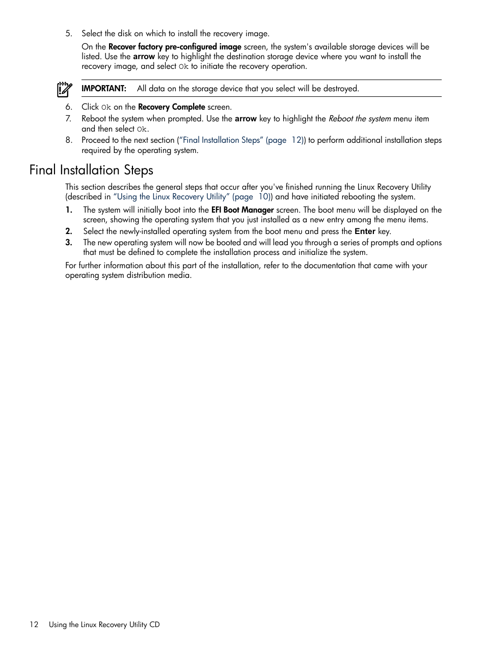 Final installation steps | HP Linux Server Management Software User Manual | Page 12 / 21