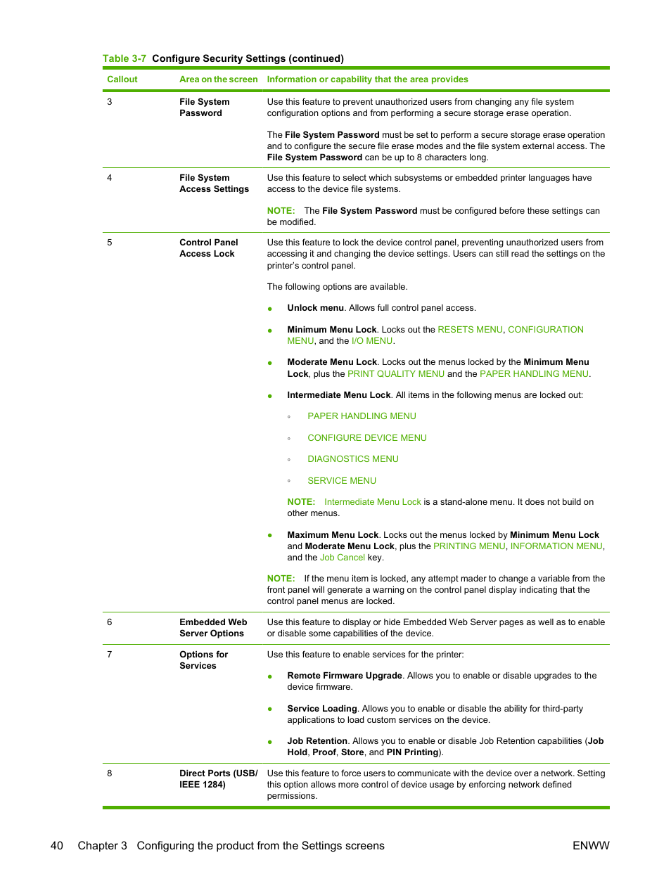 HP Color LaserJet CP3520 Printer Series User Manual | Page 50 / 76