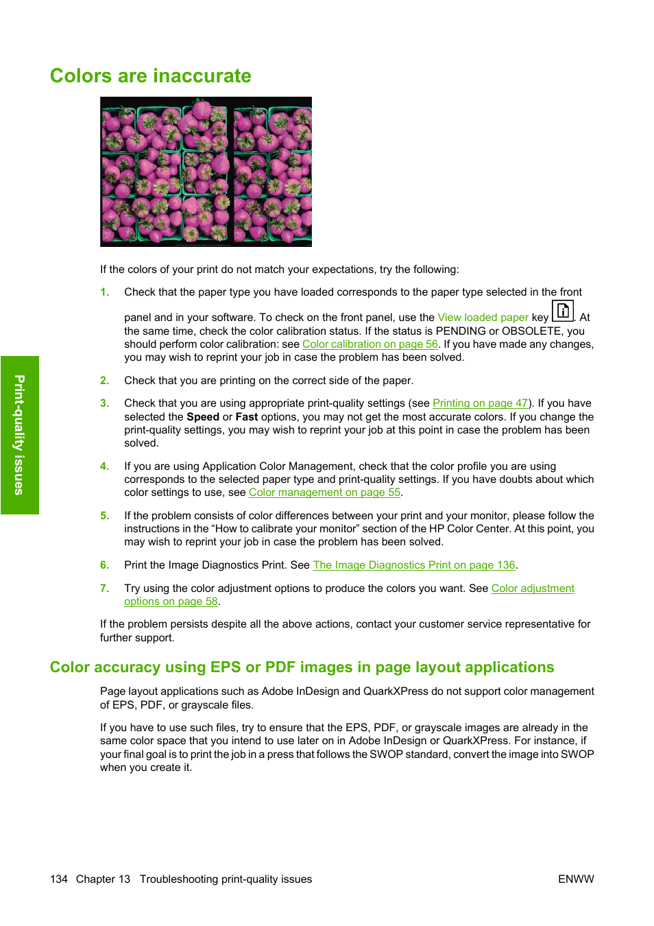 Colors are inaccurate | HP Designjet T610 Printer series User Manual | Page 144 / 181