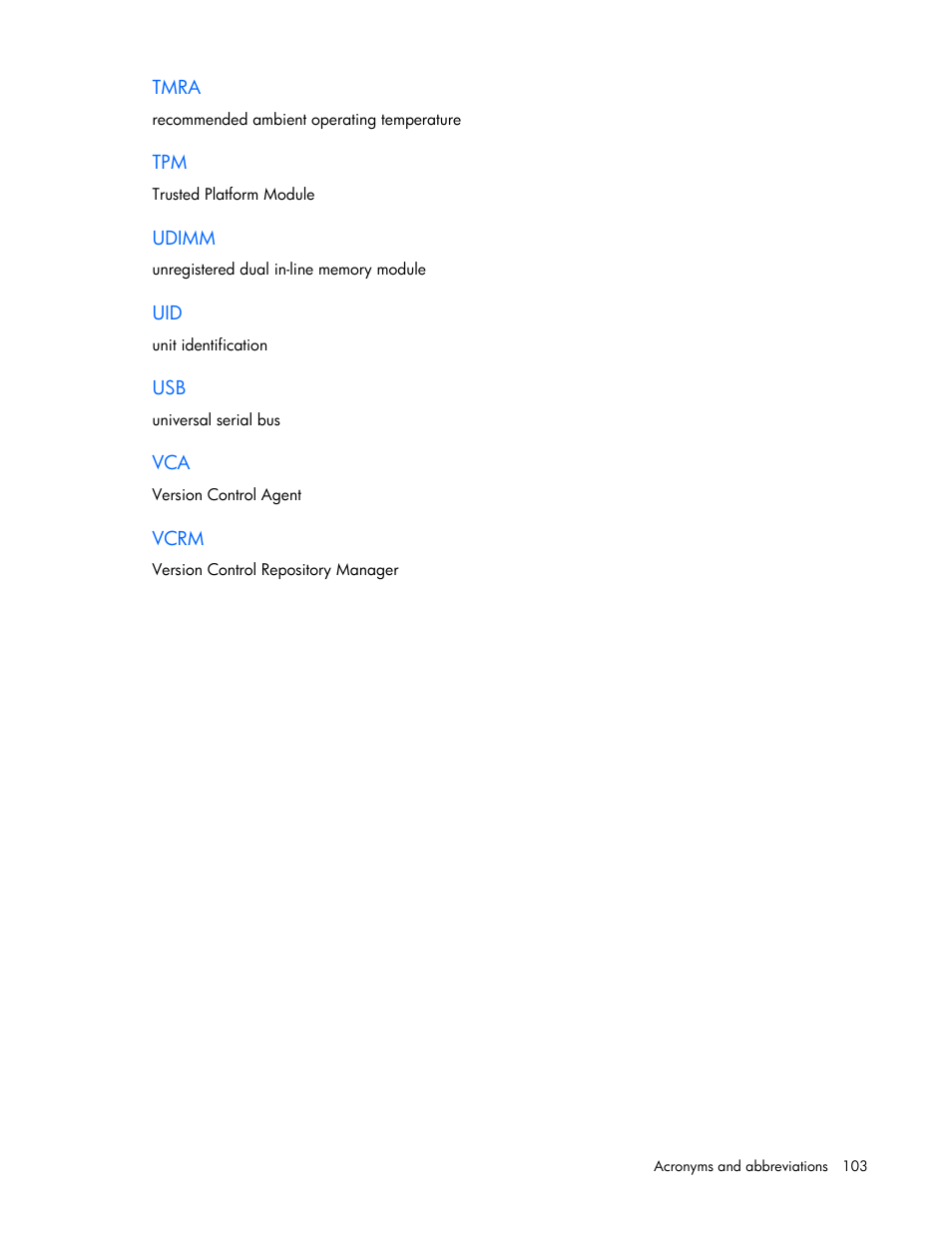 HP ProLiant ML310e Gen8 Server User Manual | Page 103 / 107