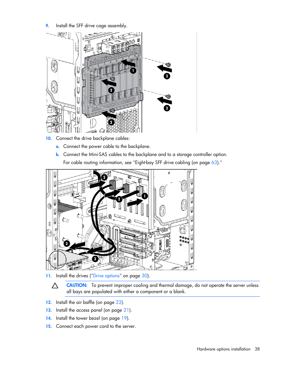 HP ProLiant ML310e Gen8 Server User Manual | Page 38 / 107