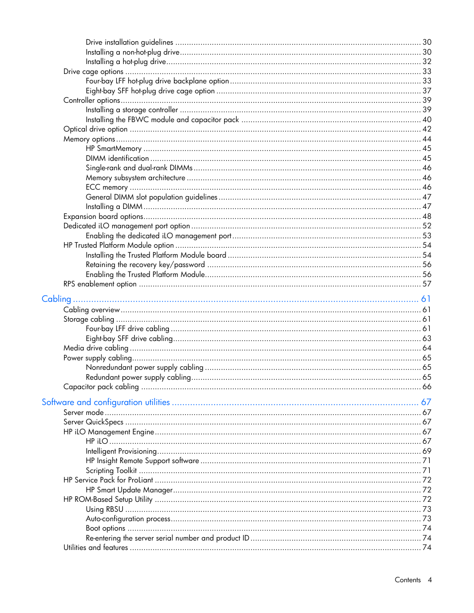HP ProLiant ML310e Gen8 Server User Manual | Page 4 / 107