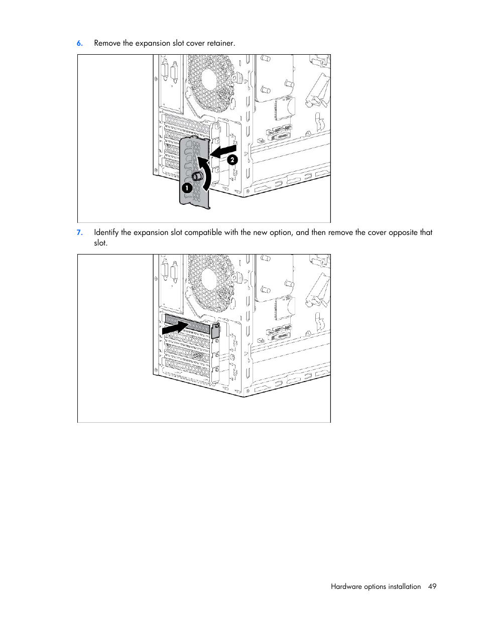 HP ProLiant ML310e Gen8 Server User Manual | Page 49 / 107