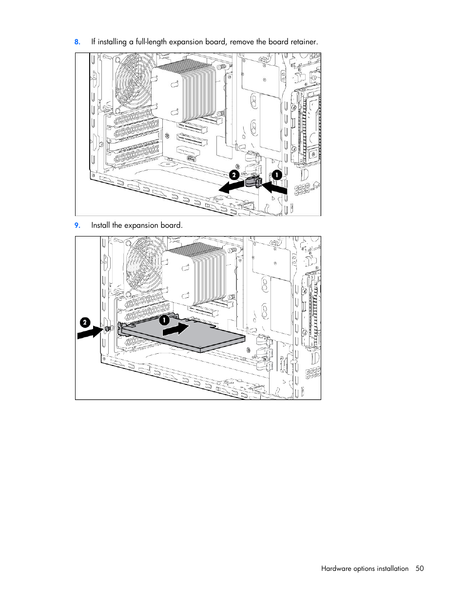 HP ProLiant ML310e Gen8 Server User Manual | Page 50 / 107