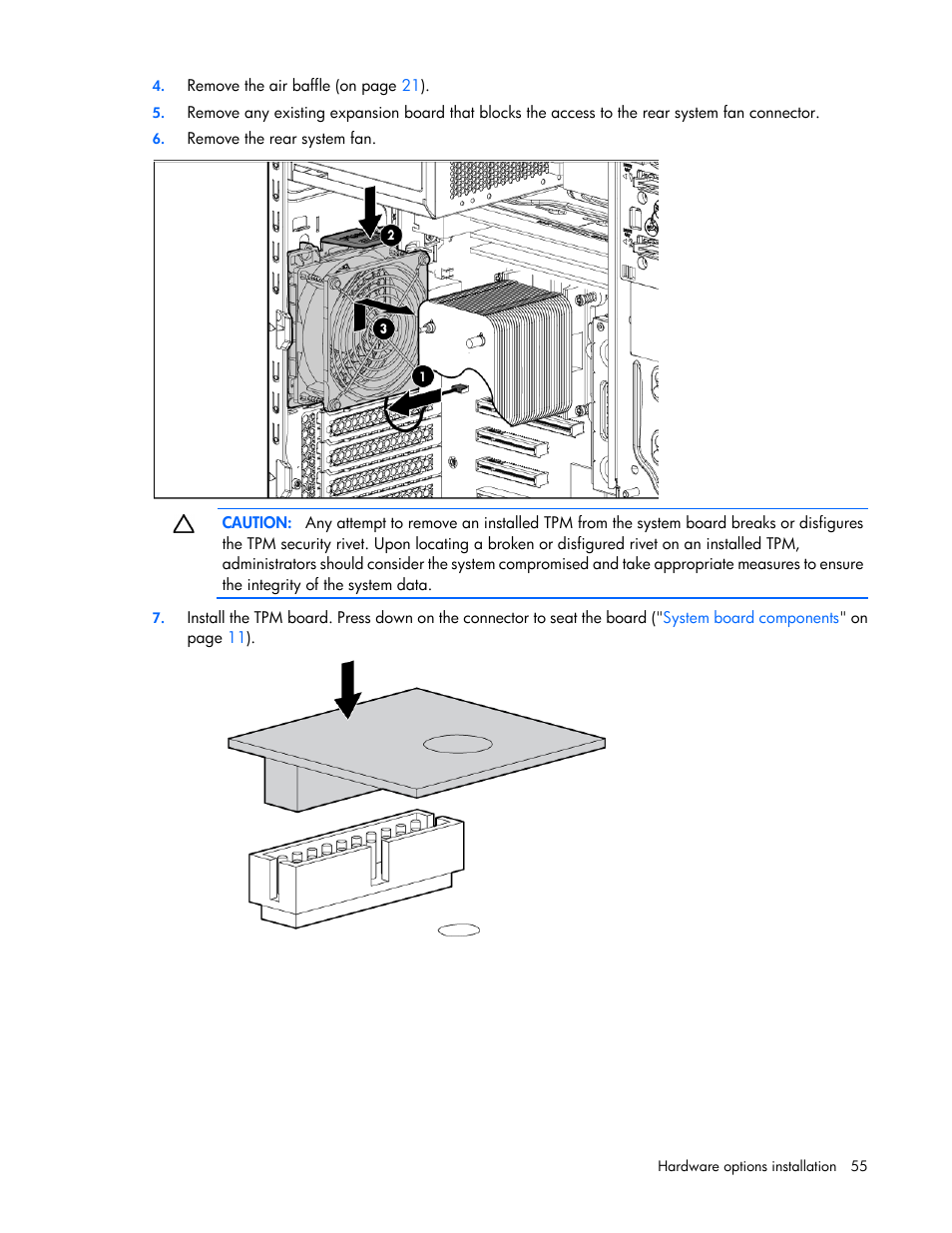 HP ProLiant ML310e Gen8 Server User Manual | Page 55 / 107
