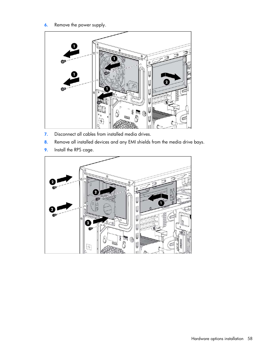 HP ProLiant ML310e Gen8 Server User Manual | Page 58 / 107