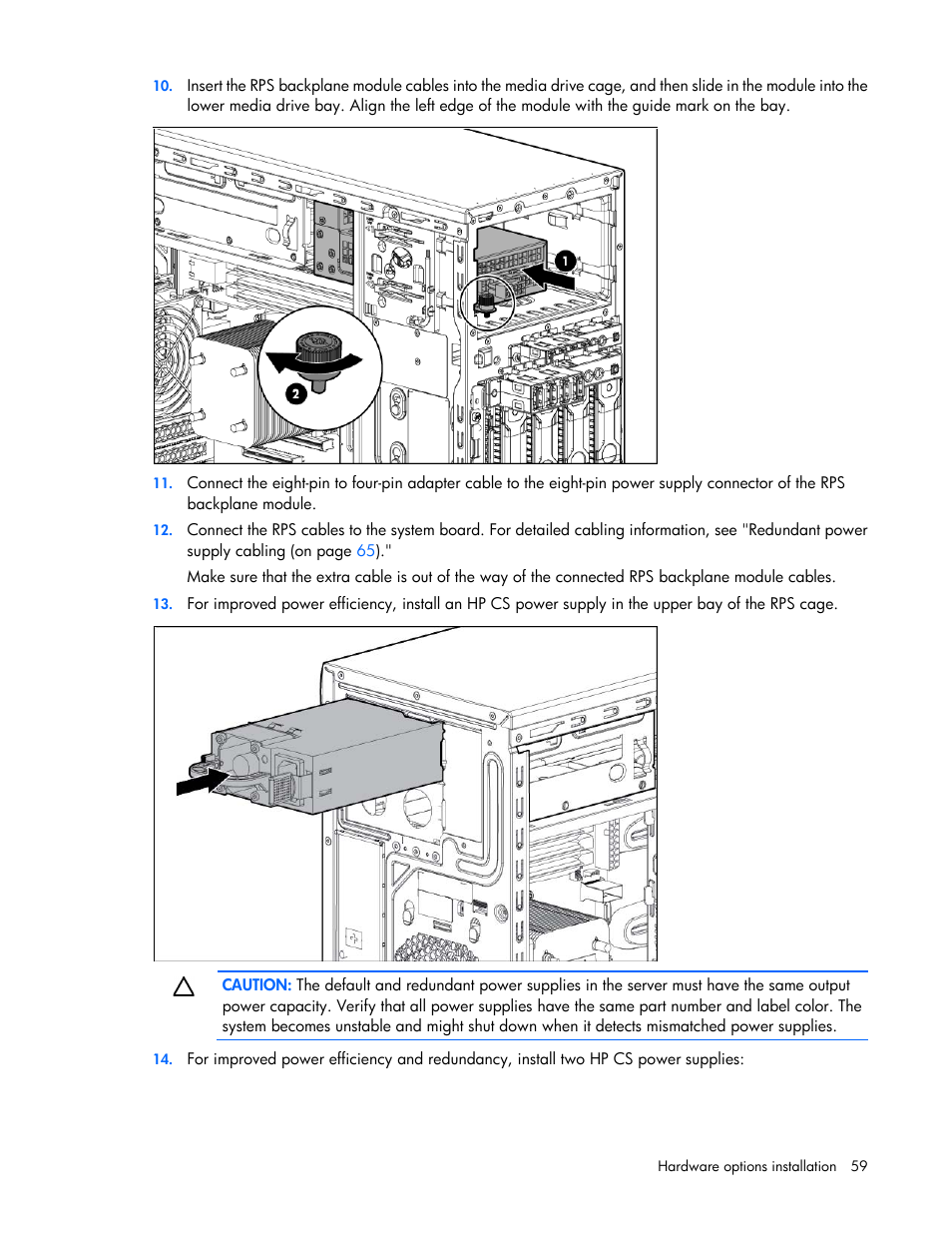 HP ProLiant ML310e Gen8 Server User Manual | Page 59 / 107