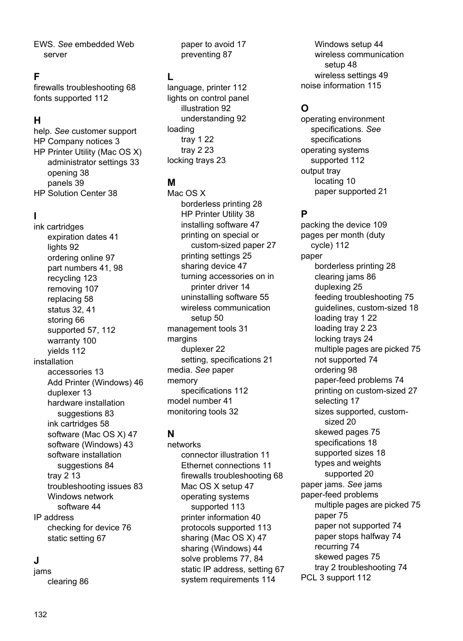 HP Officejet Pro 8000 - A809 User Manual | Page 136 / 140