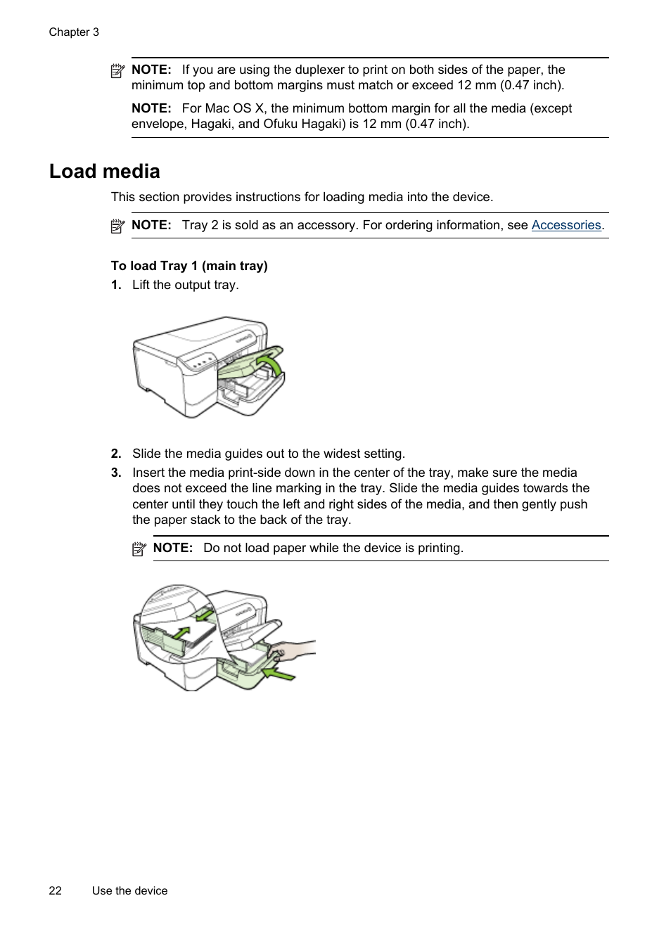 Load media | HP Officejet Pro 8000 - A809 User Manual | Page 26 / 140