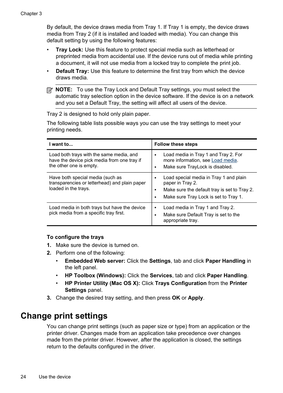 Change print settings | HP Officejet Pro 8000 - A809 User Manual | Page 28 / 140