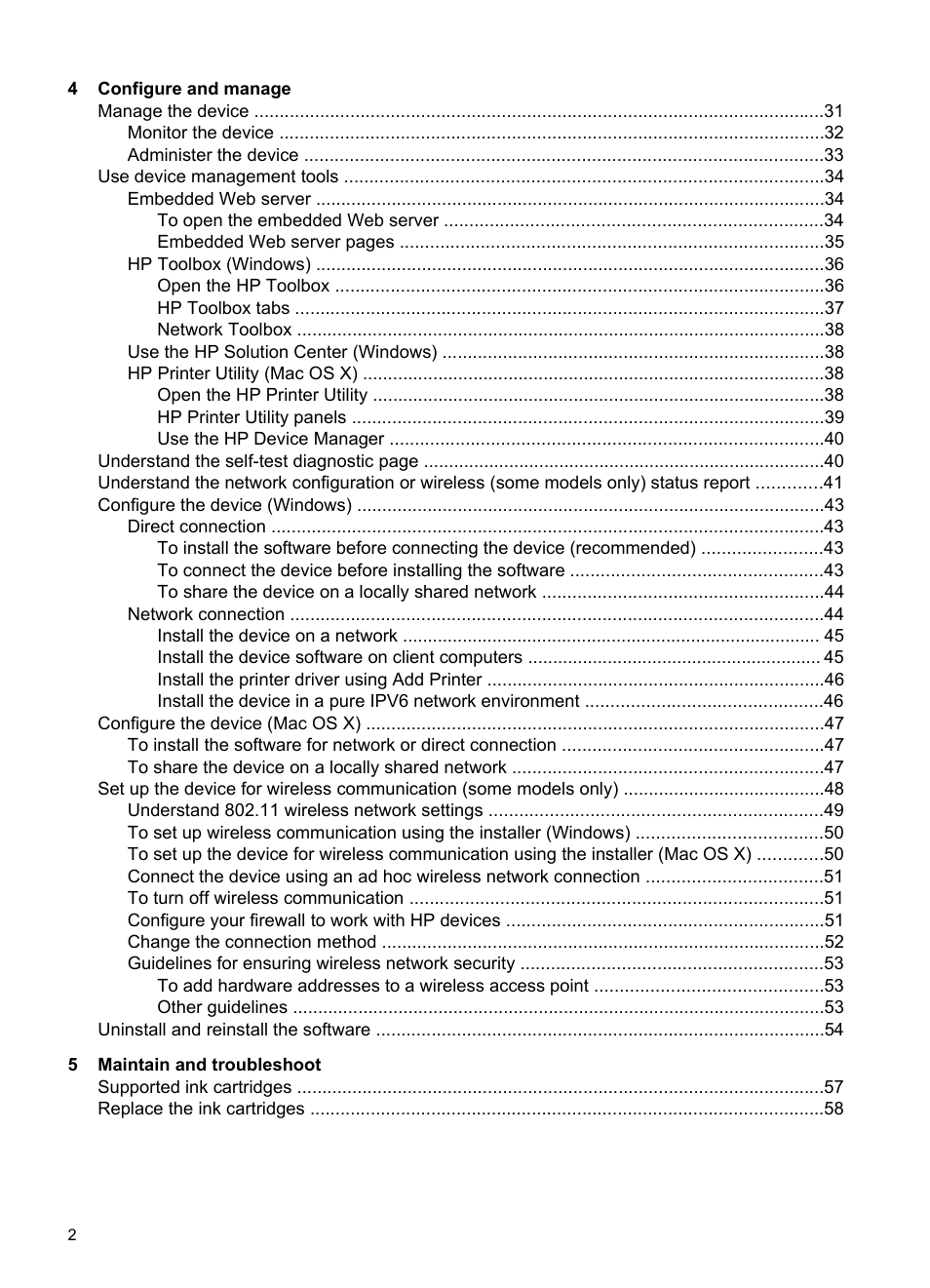 HP Officejet Pro 8000 - A809 User Manual | Page 6 / 140