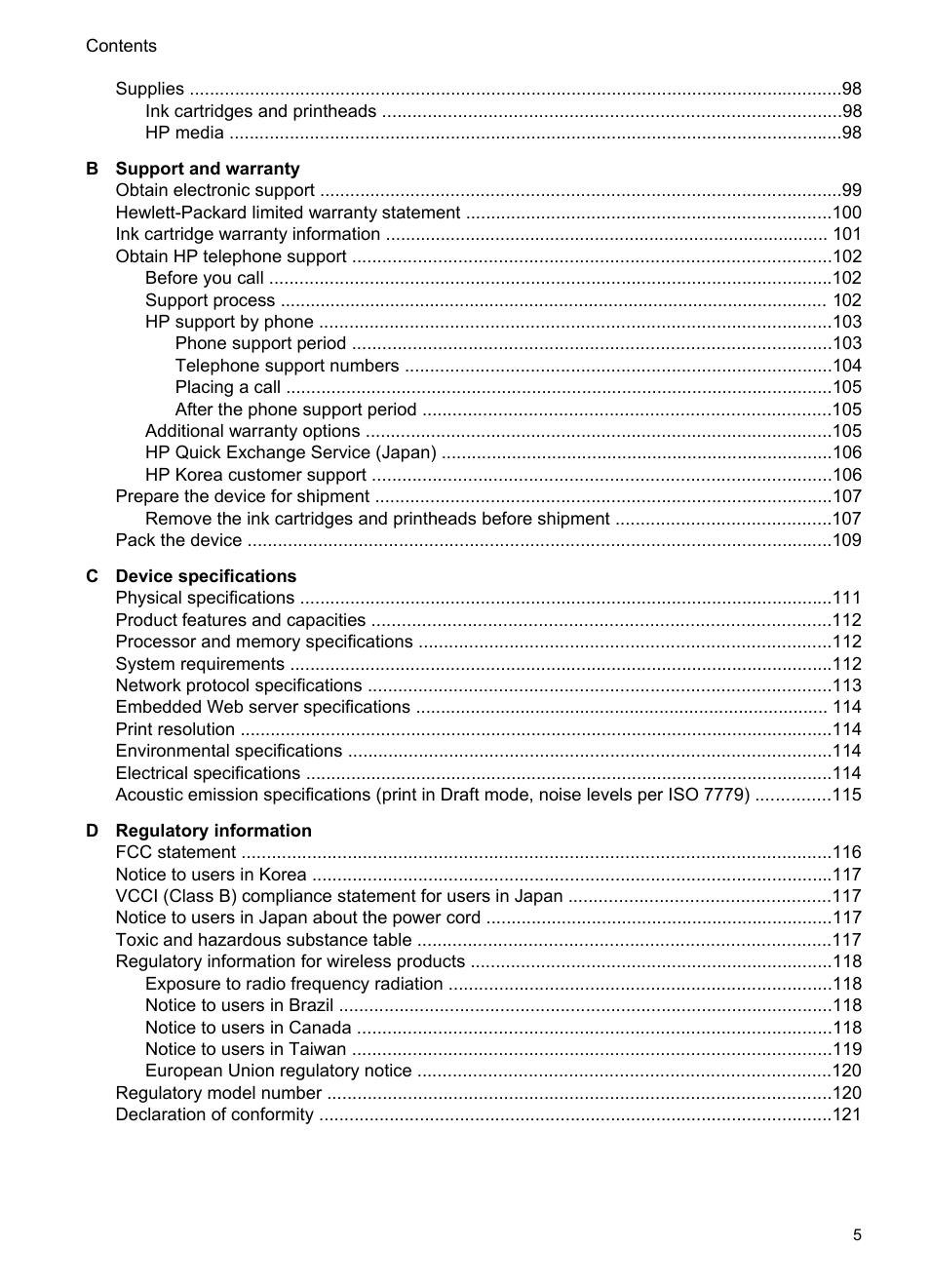 HP Officejet Pro 8000 - A809 User Manual | Page 9 / 140