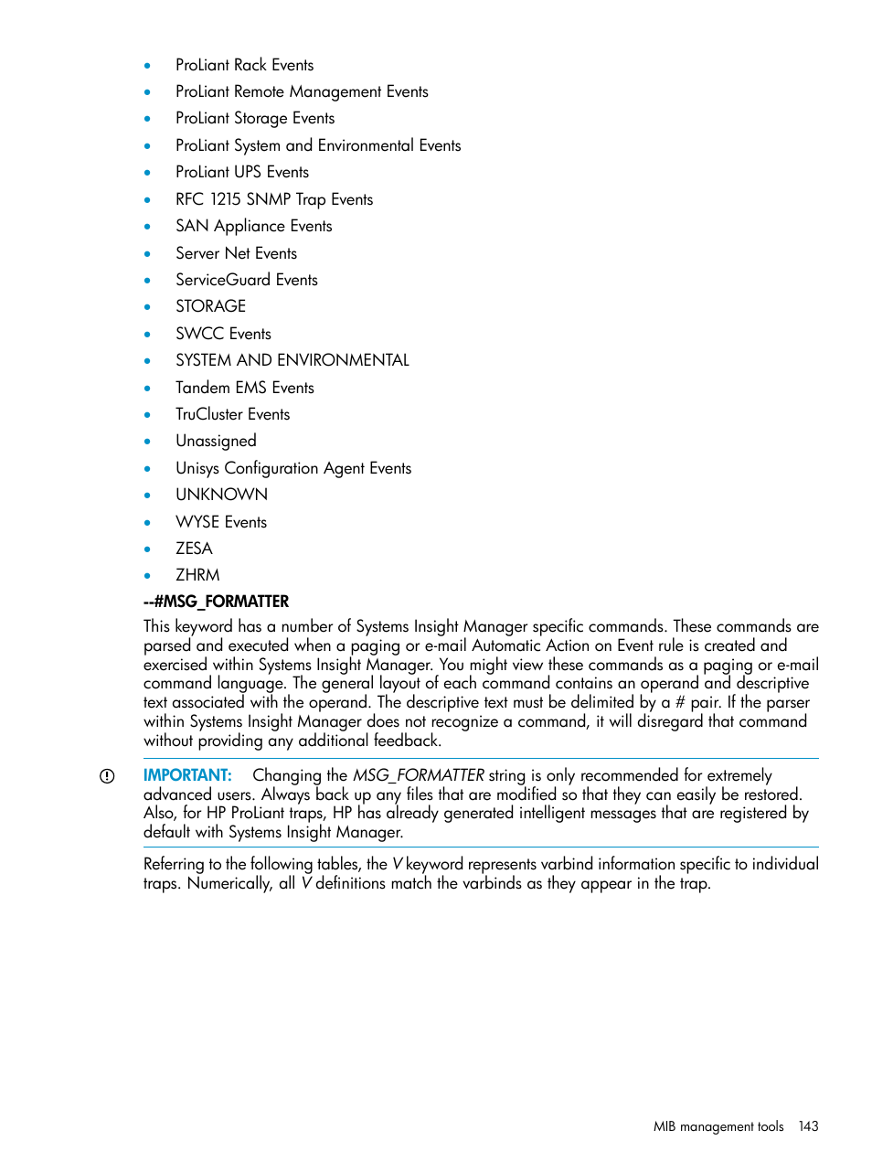 HP Systems Insight Manager User Manual | Page 143 / 223