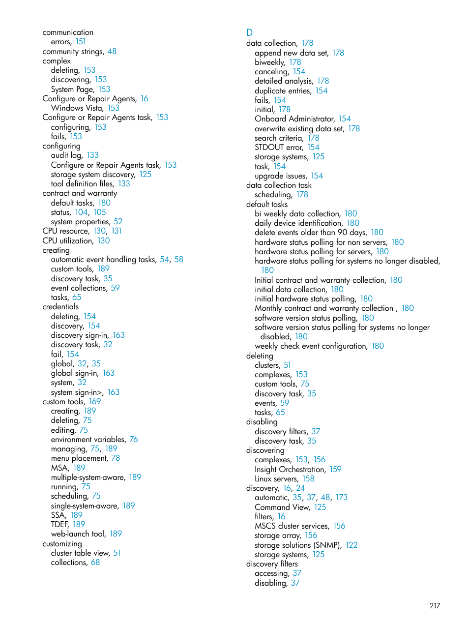 HP Systems Insight Manager User Manual | Page 217 / 223