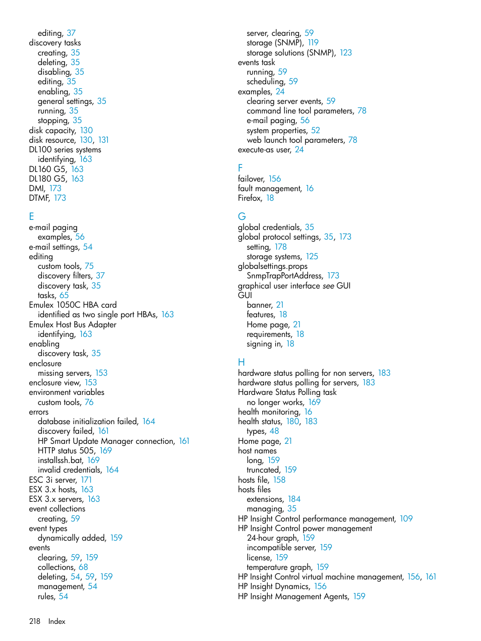 HP Systems Insight Manager User Manual | Page 218 / 223