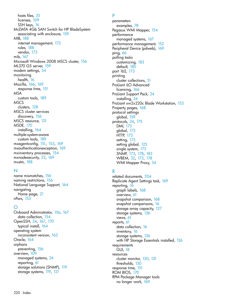 HP Systems Insight Manager User Manual | Page 220 / 223