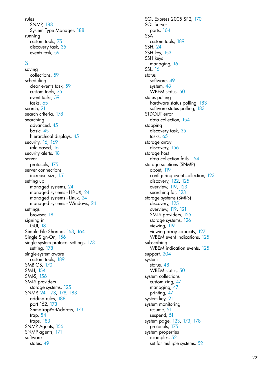 HP Systems Insight Manager User Manual | Page 221 / 223