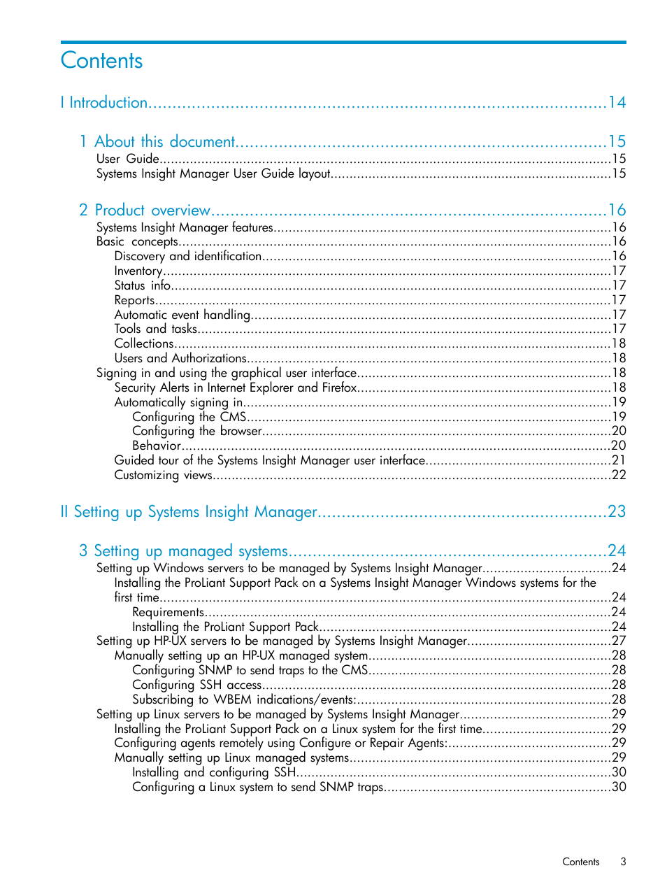 HP Systems Insight Manager User Manual | Page 3 / 223