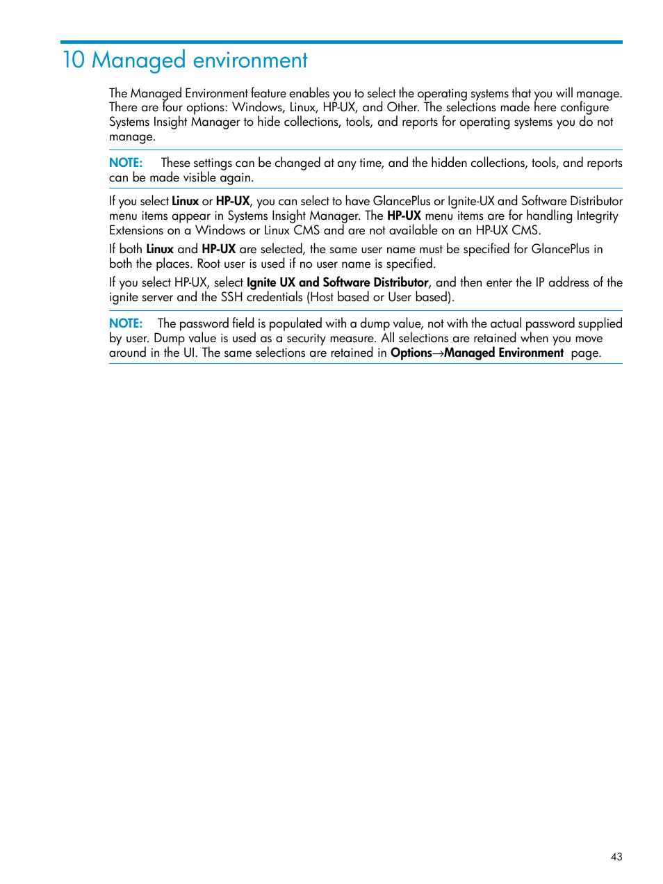 10 managed environment | HP Systems Insight Manager User Manual | Page 43 / 223