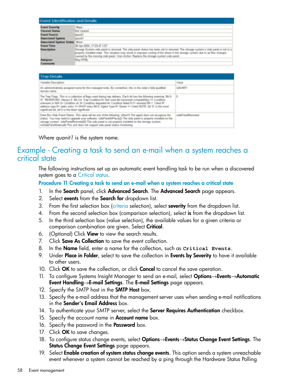 HP Systems Insight Manager User Manual | Page 58 / 223