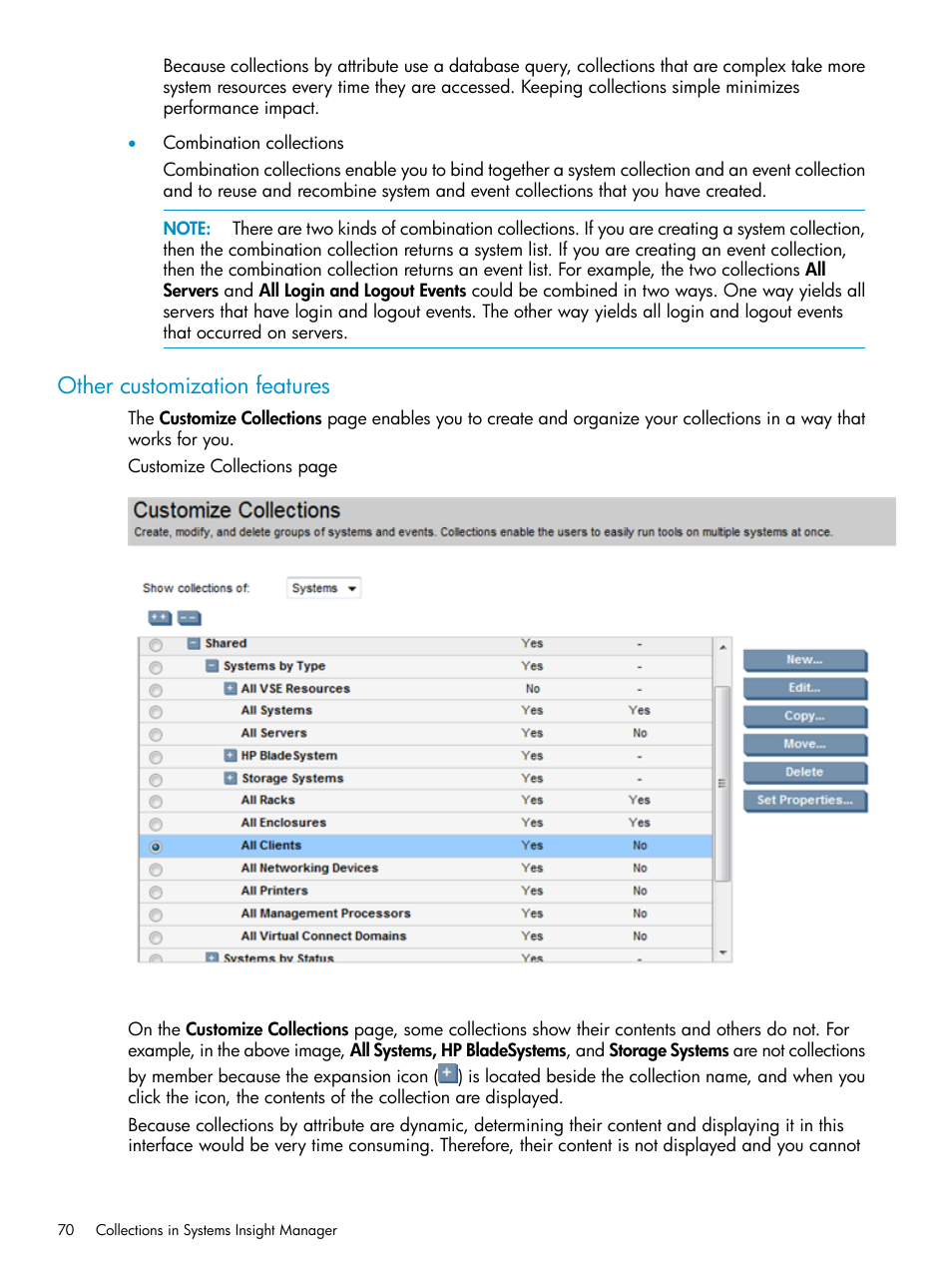 Other customization features | HP Systems Insight Manager User Manual | Page 70 / 223