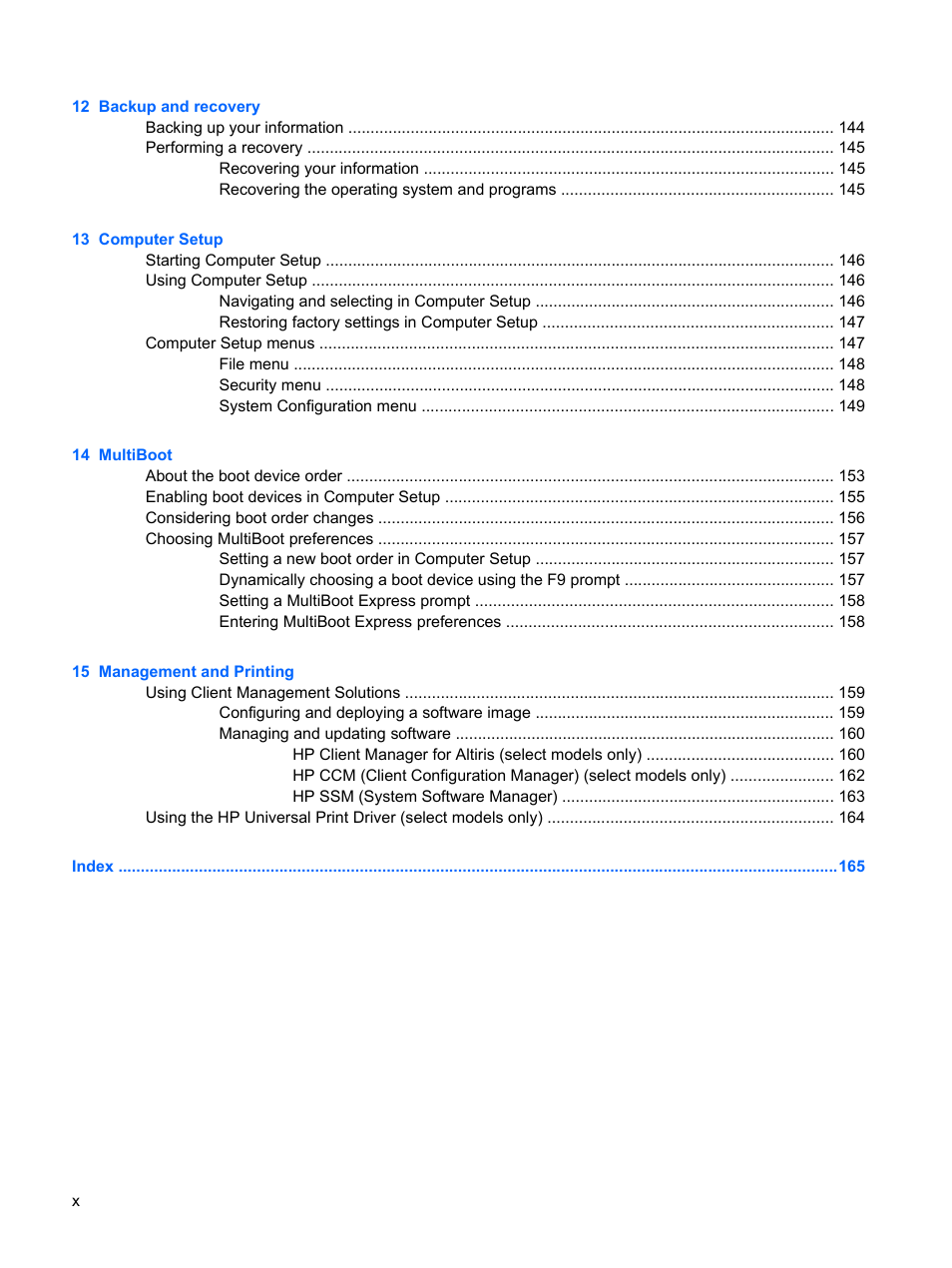 HP ProBook 6445b Notebook-PC User Manual | Page 10 / 180