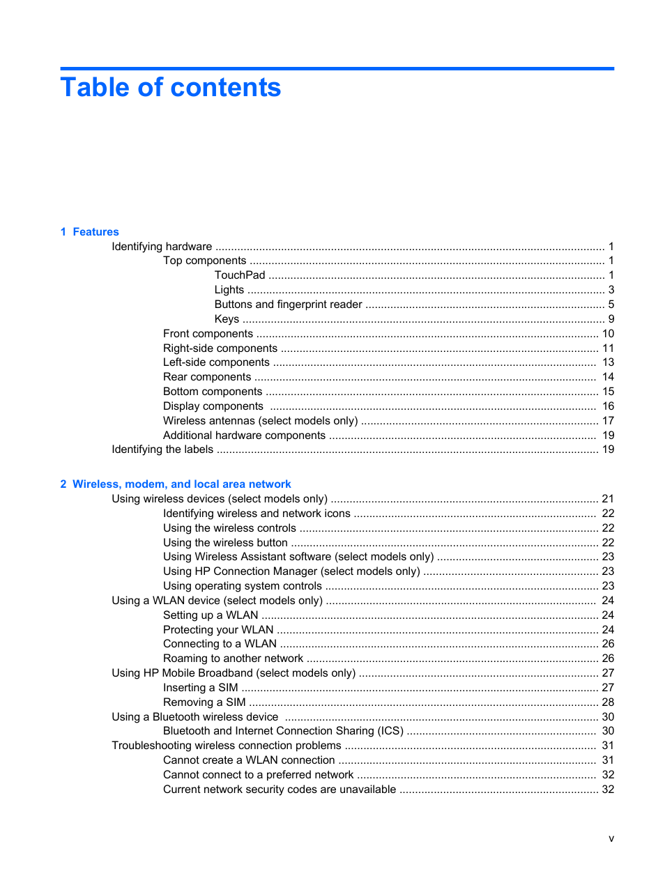 HP ProBook 6445b Notebook-PC User Manual | Page 5 / 180