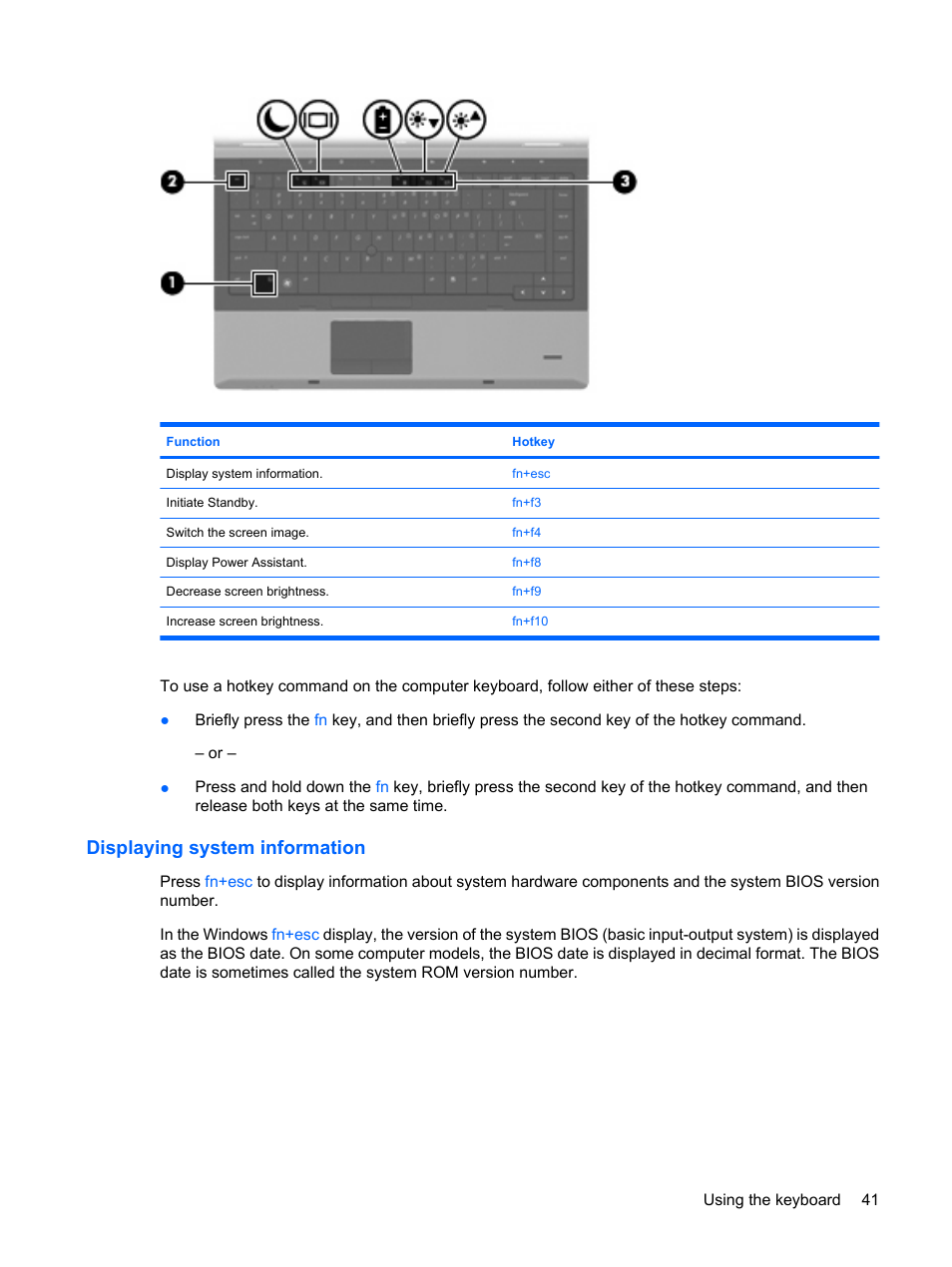 Displaying system information | HP ProBook 6445b Notebook-PC User Manual | Page 51 / 180