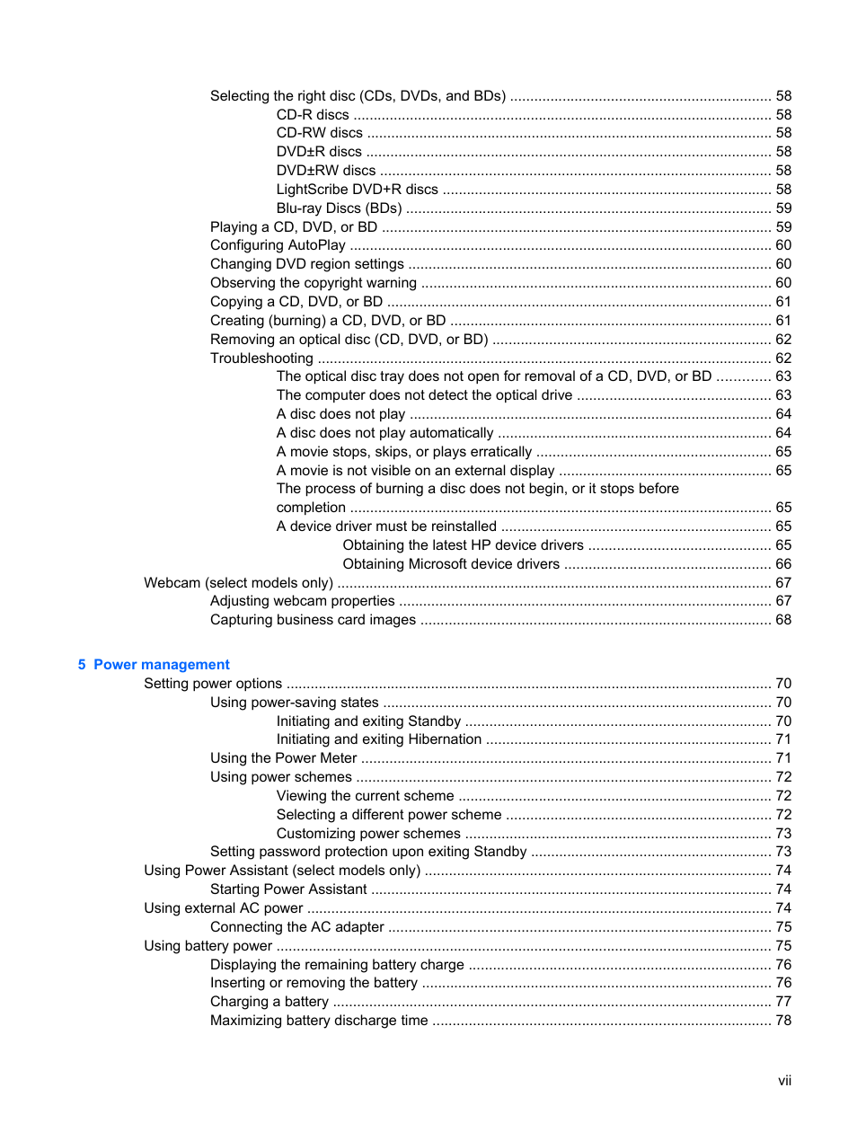 HP ProBook 6445b Notebook-PC User Manual | Page 7 / 180