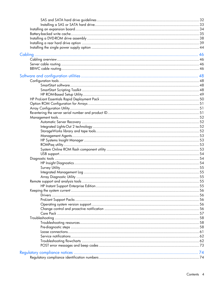HP ProLiant DL320s Server User Manual | Page 4 / 100