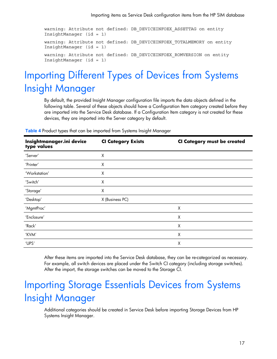 HP Systems Insight Manager User Manual | Page 17 / 111