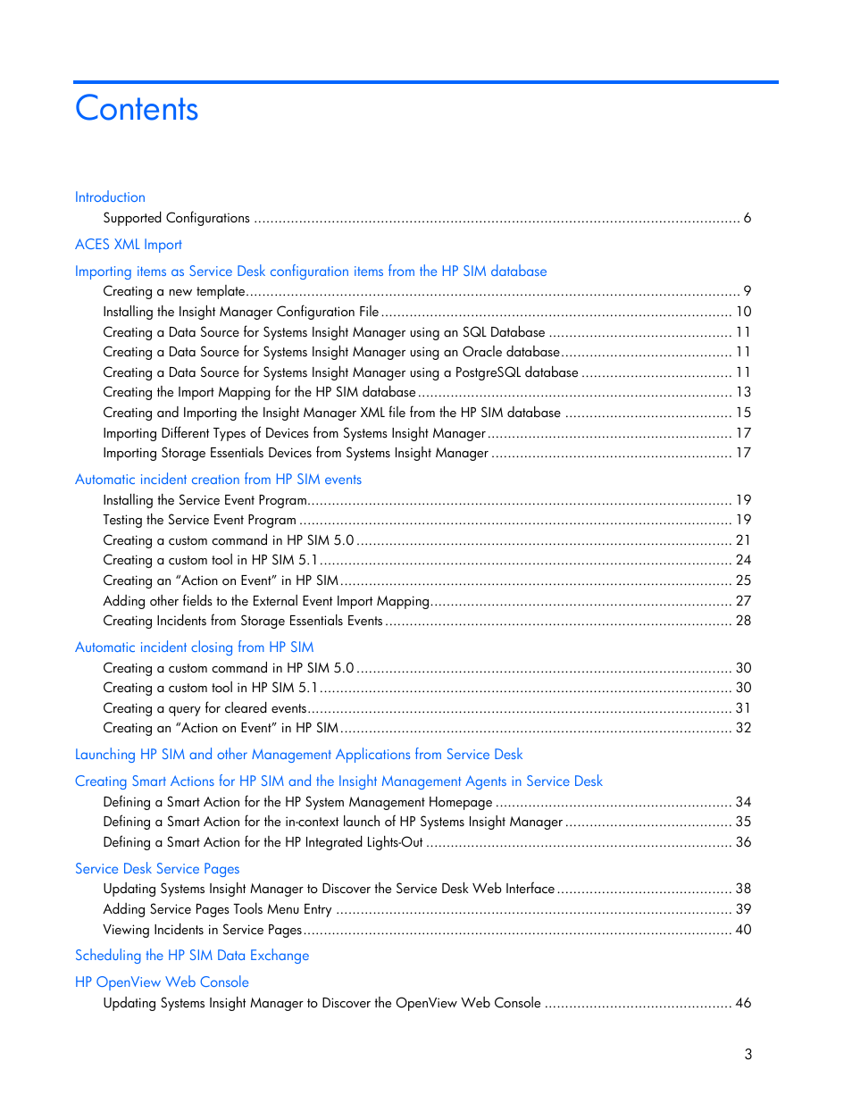 HP Systems Insight Manager User Manual | Page 3 / 111