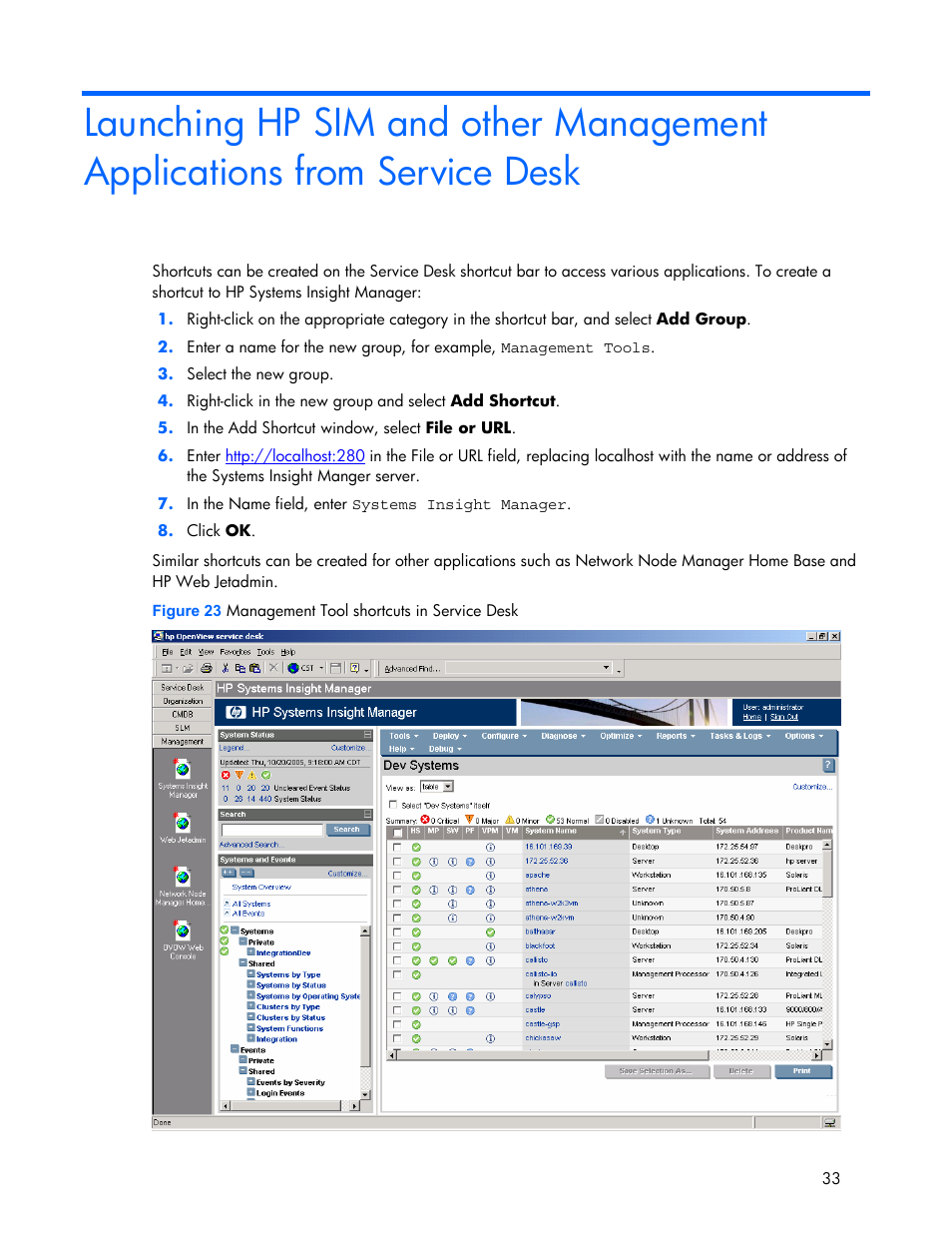 HP Systems Insight Manager User Manual | Page 33 / 111